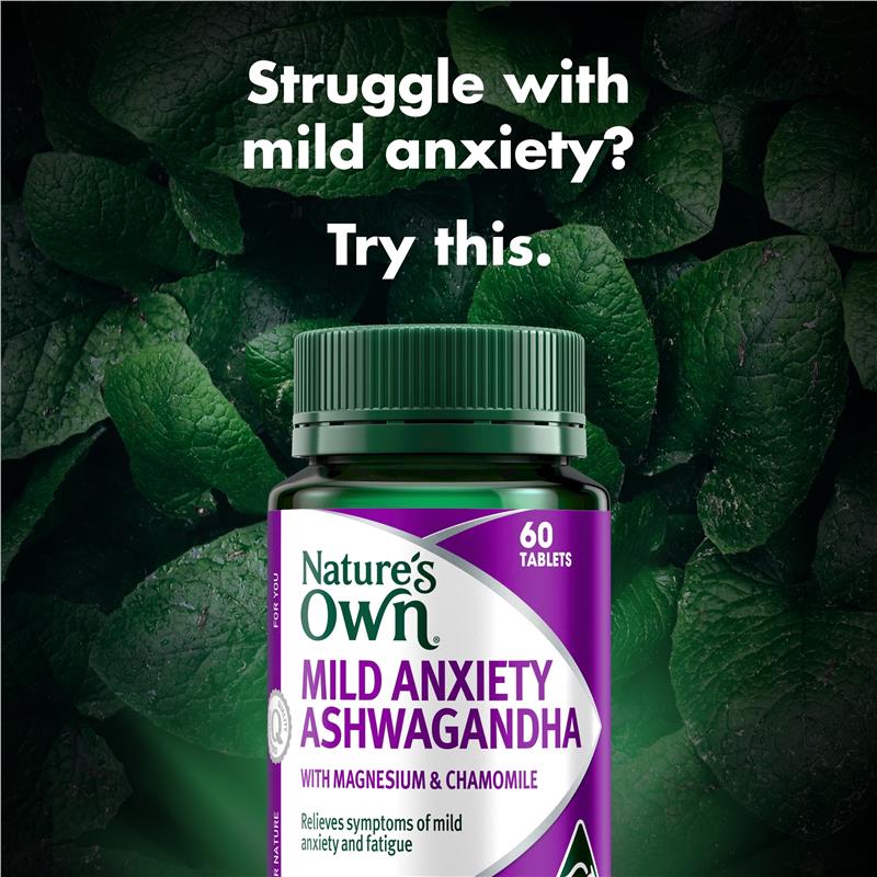 Nature's Own Mild Anxiety Ashwagandha 60 Viên