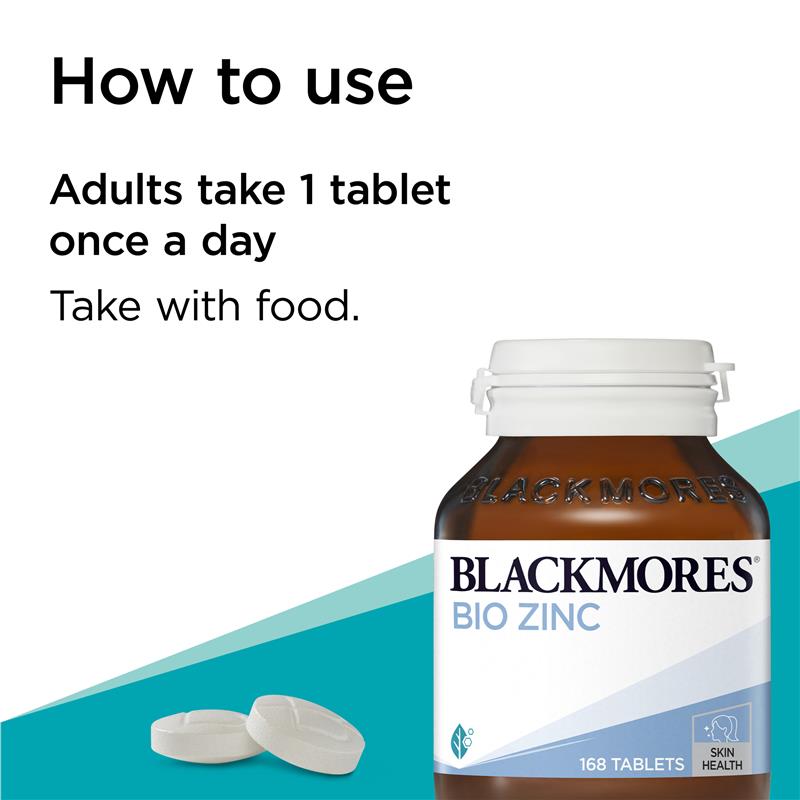Blackmores Bio Zinc Skin Health Immune Support Vitamin 168 Viên