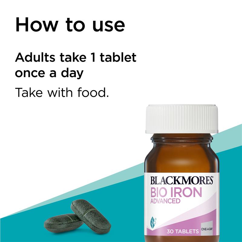 Vitamin hỗ trợ năng lượng nâng cao Blackmores Bio Iron 30 viên