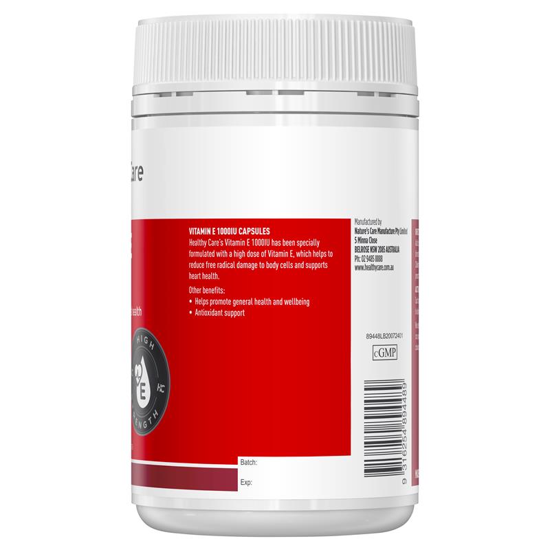 Vitamin E Healthy Care 1000IU 120 Viên