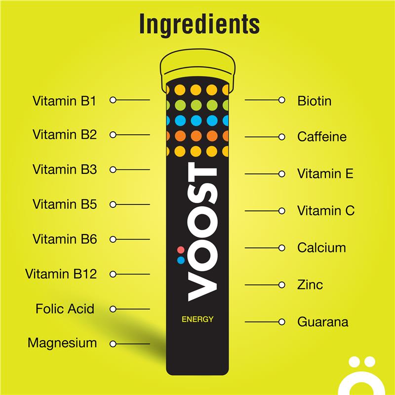 Voost Energy Effervescent 60 Pack Kích thước độc quyền