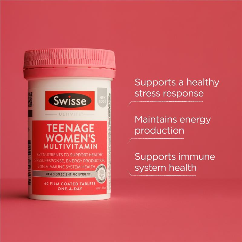 Swisse Teenage Ultivite Women's Multivitamin 60 viên