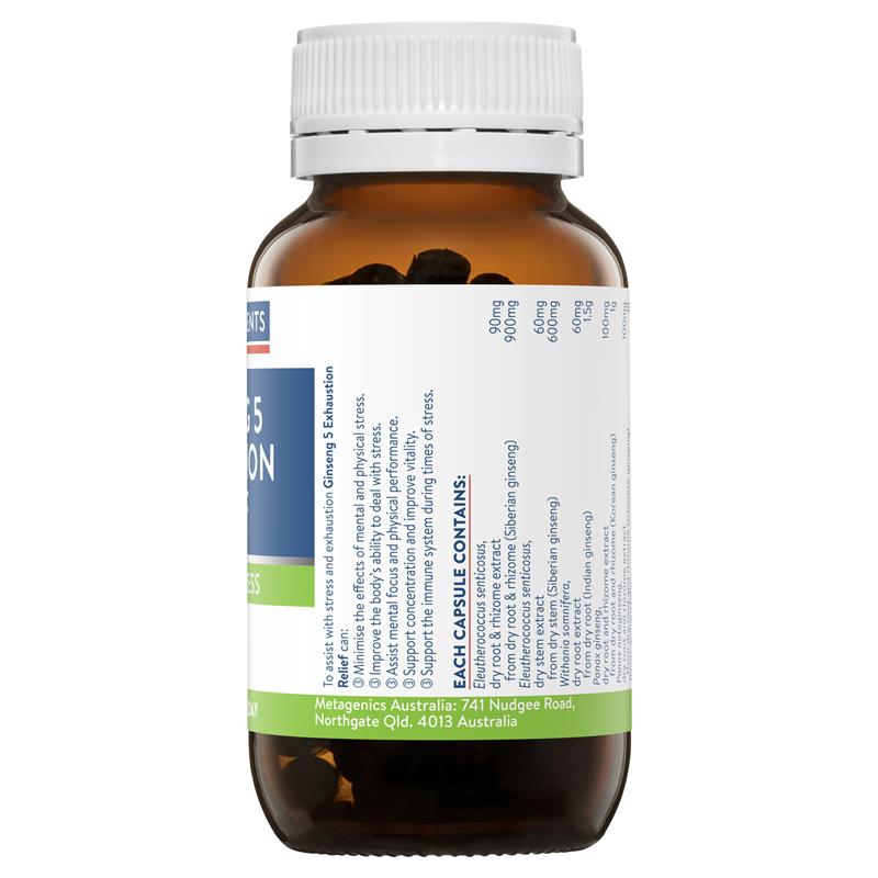 Viên uống giảm mệt mỏi Ethical Nutrients Ginseng 5 60 viên