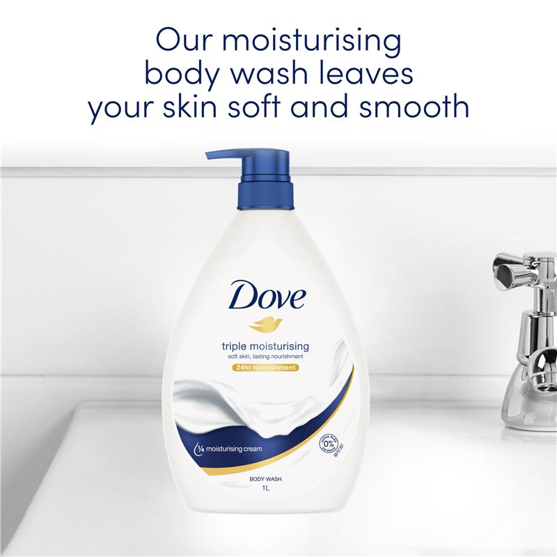 Dove Triple Moisturising Deeply Nourishing Body Wash 1 Litre