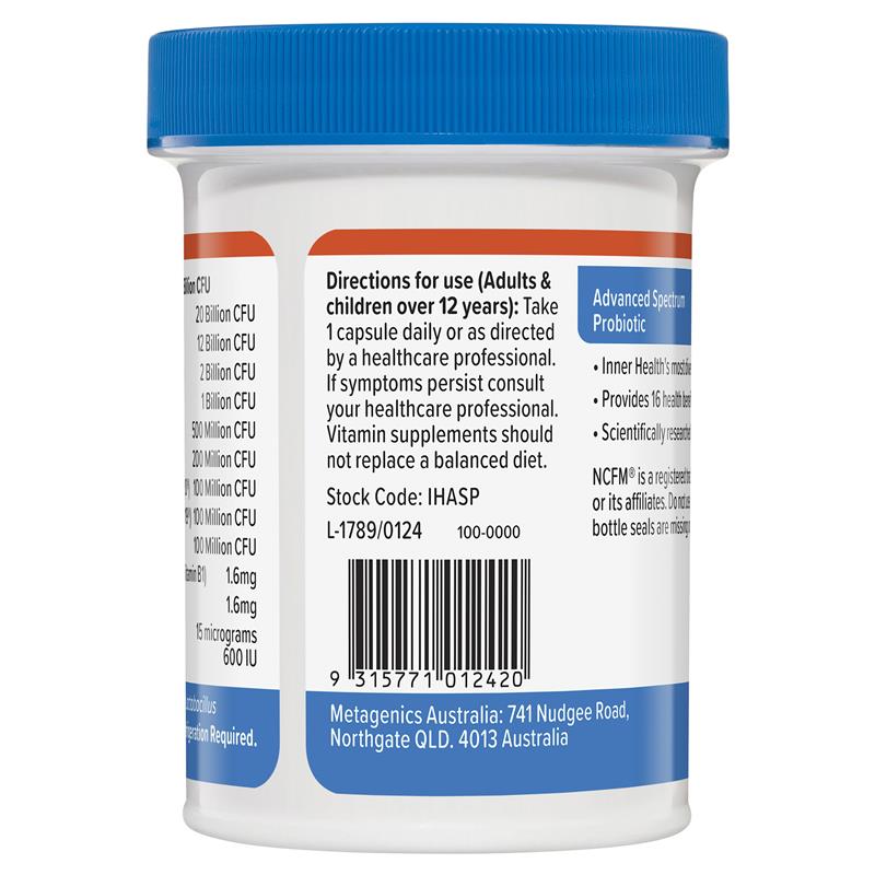 Inner Health Advanced Spectrum Probiotic 25 Capsules