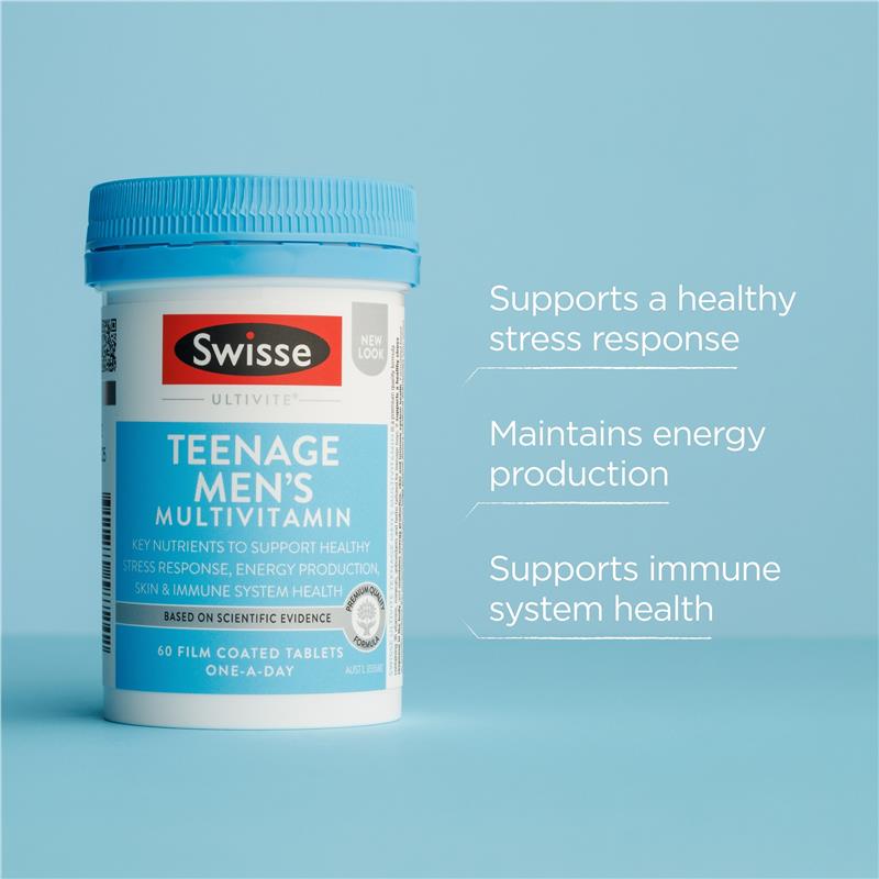 Swisse Teenage Ultivite Men's Multivitamin 60 viên