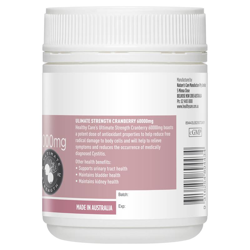 Healthy Care 强效蔓越莓胶囊 60000 毫克 60 粒