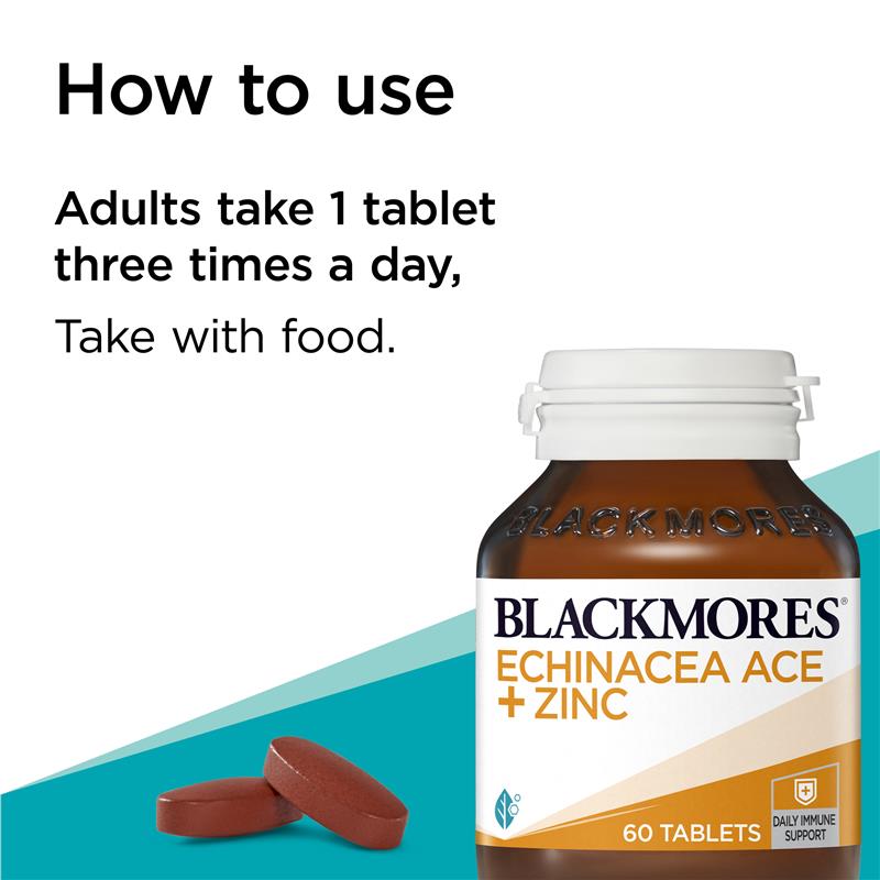 Blackmores Echinacea ACE + Zinc Vitamin C hỗ trợ miễn dịch 60 viên