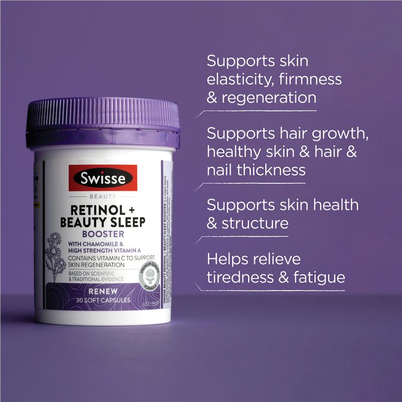 Swisse Beauty Retinol + Beauty Booster 30 Capsules