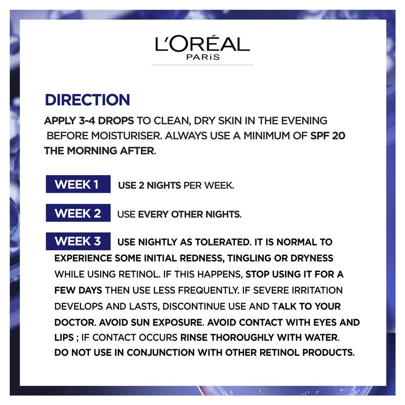 Huyết thanh dưỡng da ban đêm L'Oreal Paris Revitalift Laser Pure Retinol 30ml