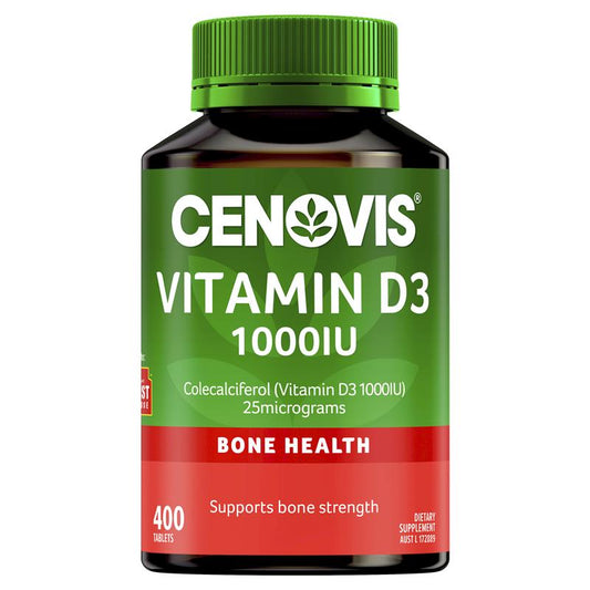 Cenovis 维生素 D 1000IU D3 促进骨骼健康 400 片 独家规格
