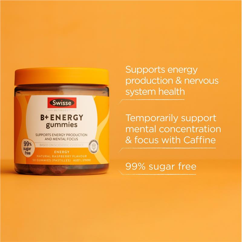 Swisse B+ Energy Gummies 50 Pack