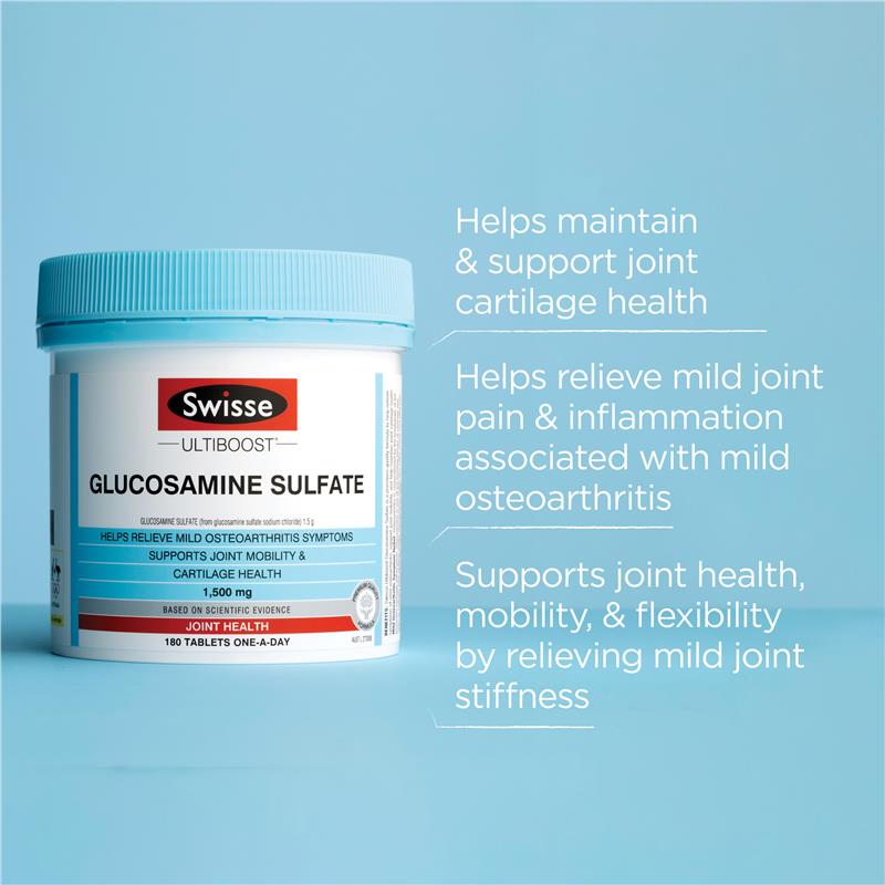 Swisse Glucosamine Sulfate 1500mg 180 Tablets
