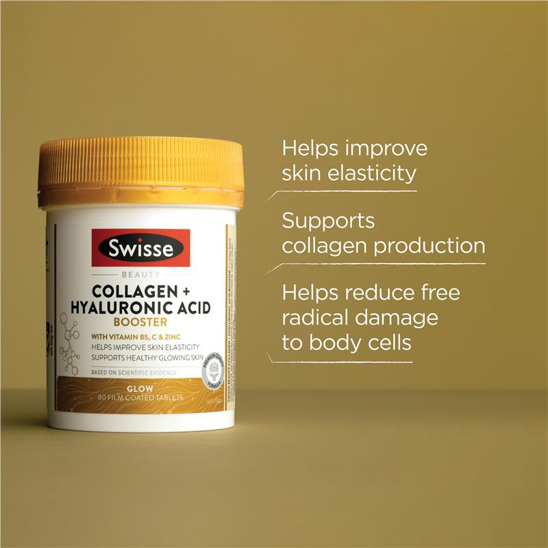Swisse Beauty 胶原蛋白+透明质酸促进剂 80 片