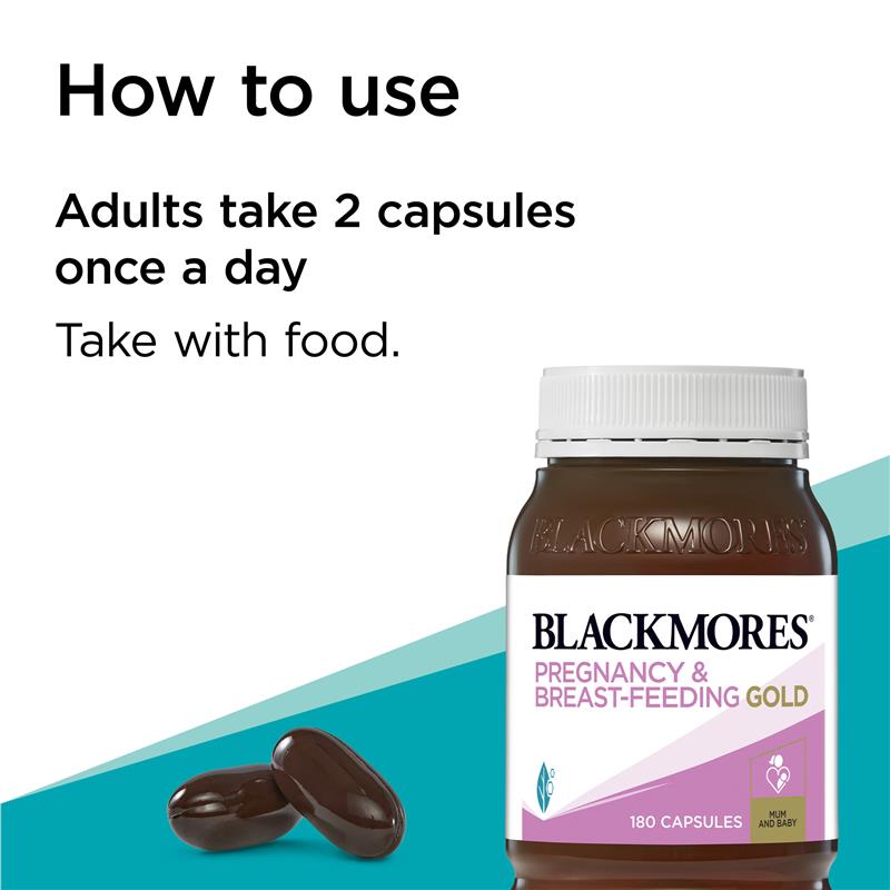 Vitamin Blackmores cho bà bầu và cho con bú Gold 180 viên nang