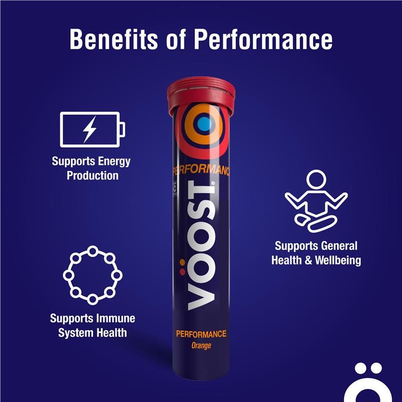 Voost Vitamin B+ Orange Performance Sủi Bọt 60 Gói Kích Thước Độc Quyền