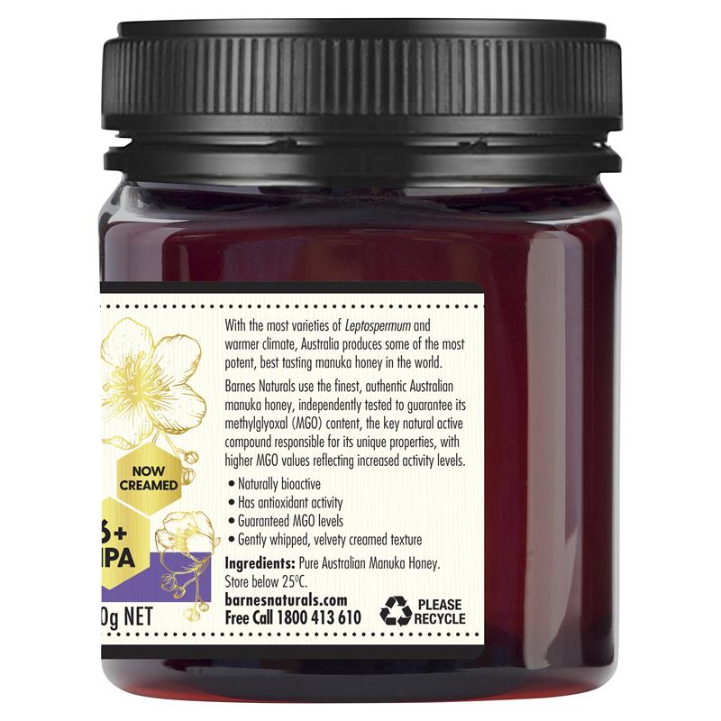 Mật ong Manuka Úc Barnes Naturals 250g MGO 100+