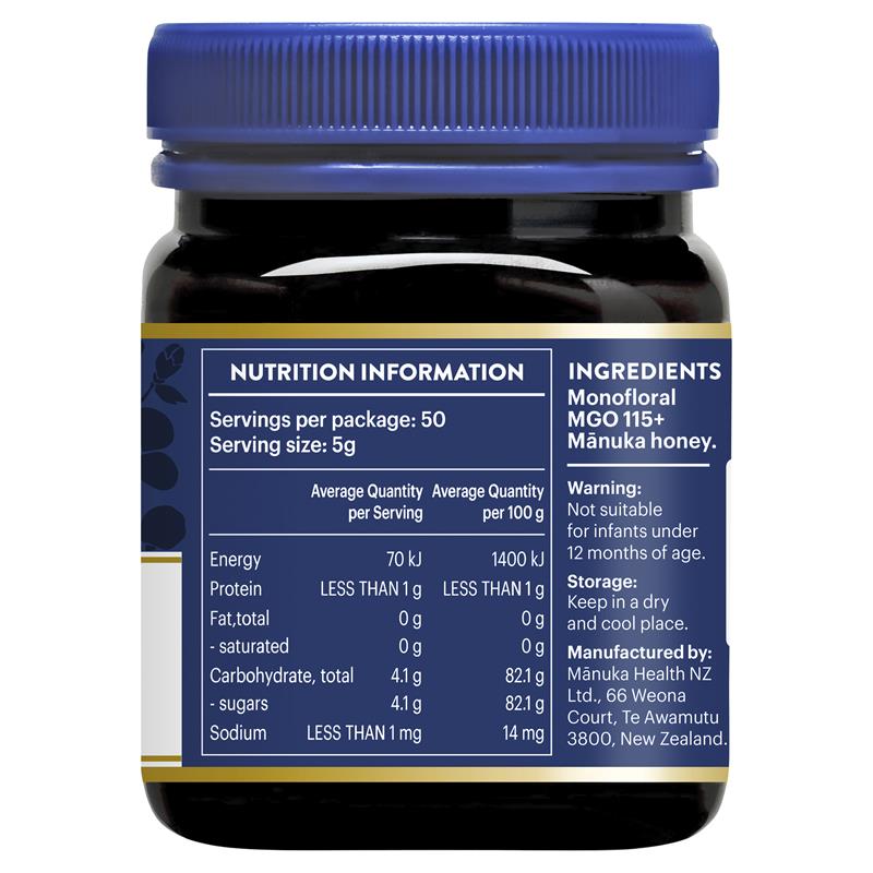 Manuka Health MGO115+ UMF6 Manuka Honey 250g