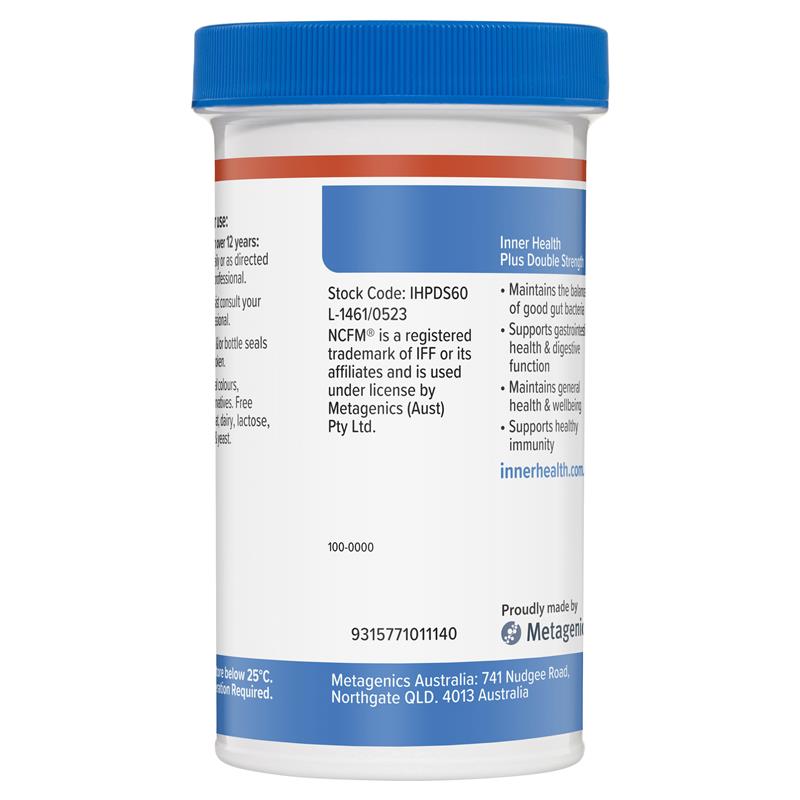 Inner Health Plus Double Strength Probiotic 60 Capsules