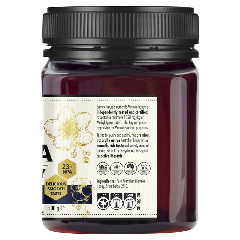 Barnes Naturals Australian Manuka Honey MGO 1050+ 500g