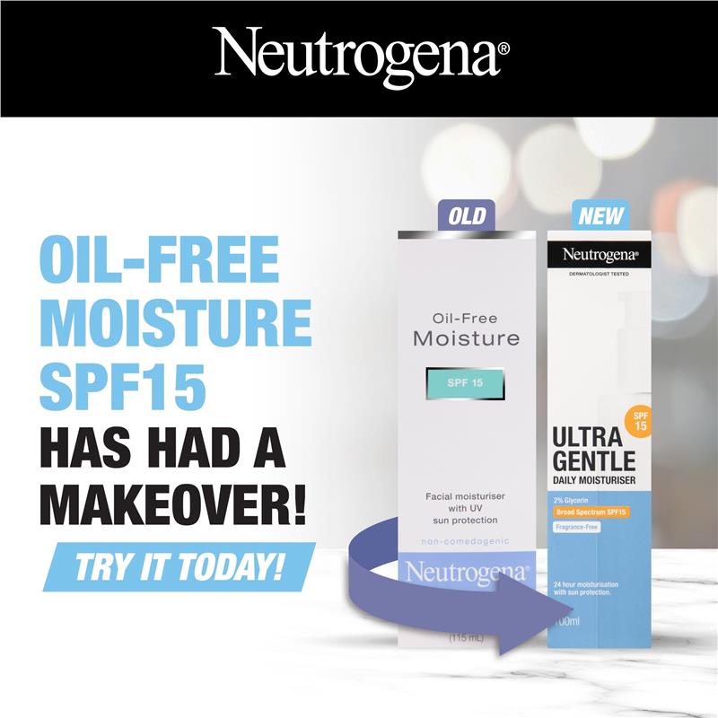 Kem dưỡng ẩm Neutrogena Ultra Gentle SPF15 100ml