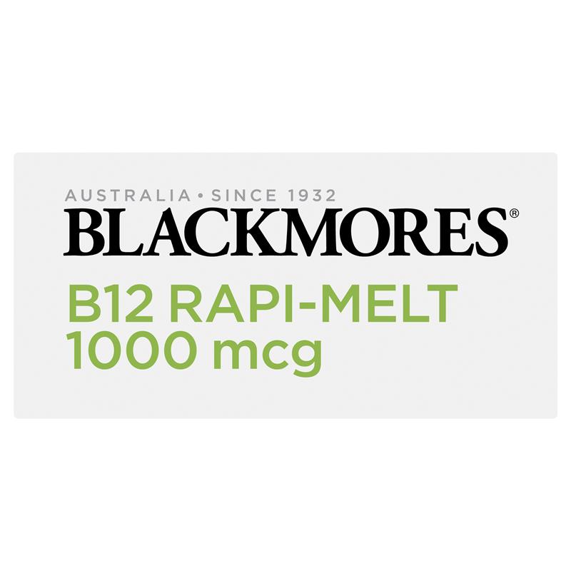 Blackmores B12 Rapi-Melt 1000mcg Energy Support Vitamin B 60 Viên