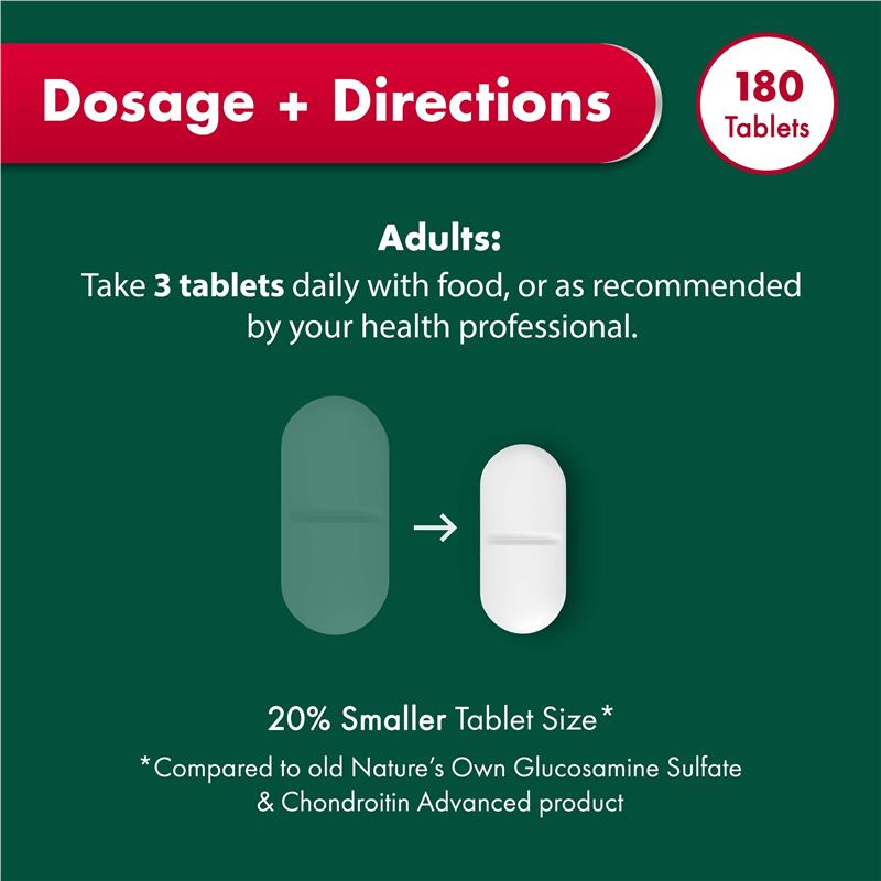 Nature's Own Glucosamine Sulfate & Chondroitin Advanced 180 Viên