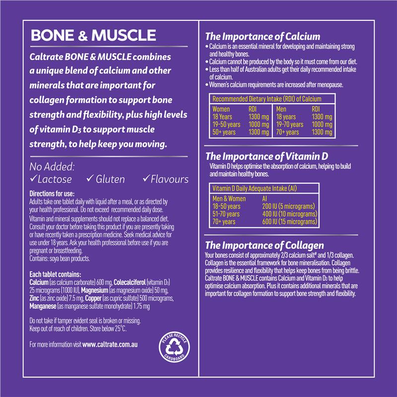 Caltrate Bone and Muscle 100 Tablets