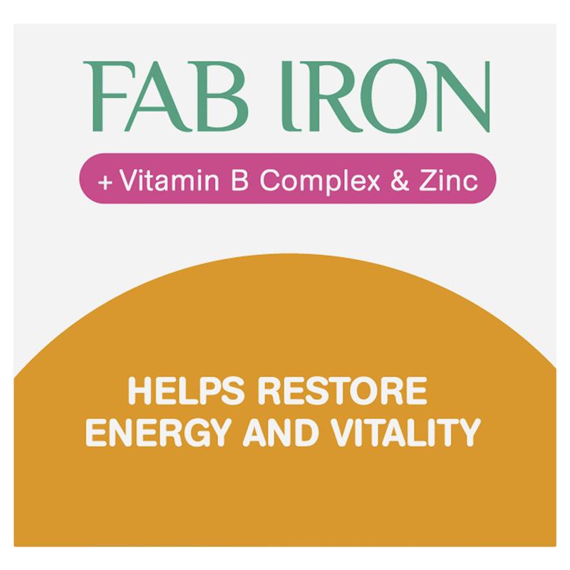 Fab Iron + Vitamin B Complex và Kẽm 60 Viên