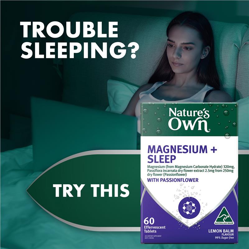 Viên sủi bổ sung Magiê + Giấc ngủ Nature's Own 60 viên