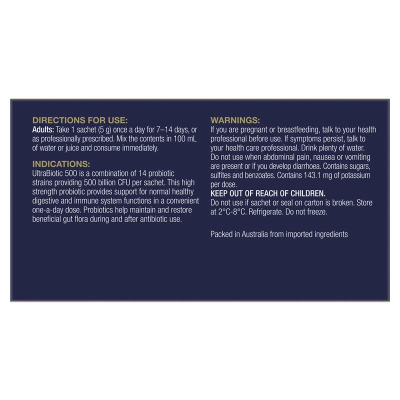 Bioceuticals UltraBiotic 500 14袋装 冰箱包装
