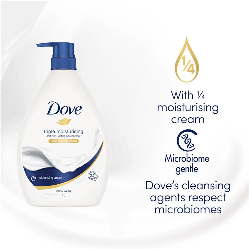 Dove Triple Moisturising Deeply Nourishing Body Wash 1 Litre