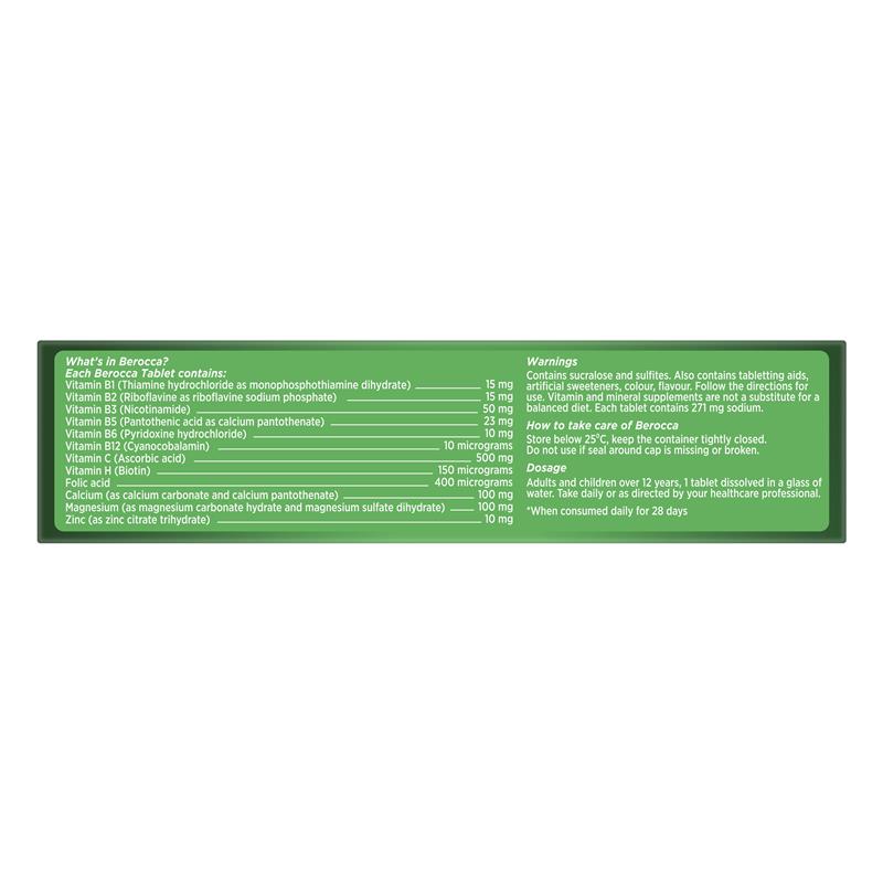 Berocca Performance Raspberry and Blackcurrant 30 Effervescent Tablets