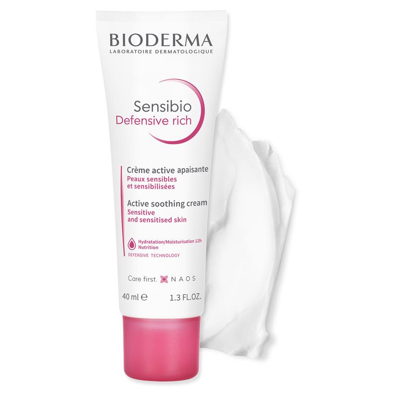 Kem dưỡng ẩm Bioderma Sensibio Soothing Defensive Rich Moisturiser dành cho da khô, nhạy cảm 40ml
