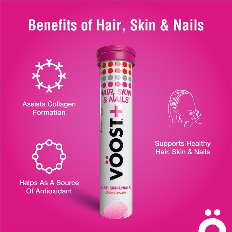 Viên sủi Voost + Hair Skin Nails hộp 20 viên
