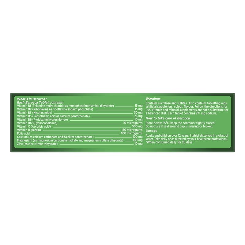 Berocca Performance Raspberry and Blackcurrant 15 Effervescent Tablets