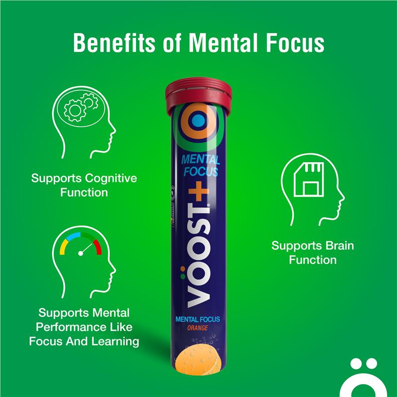 Viên sủi Voost + Mental Focus hộp 20 viên