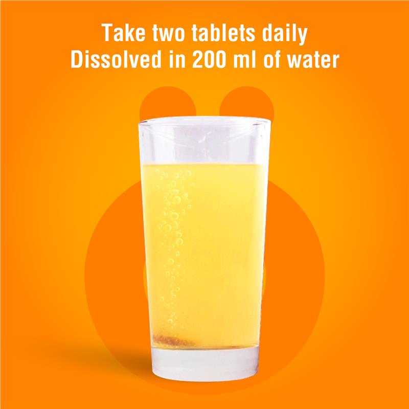 Viên sủi bọt Voost Hydrate Orange 60 viên, kích thước độc quyền