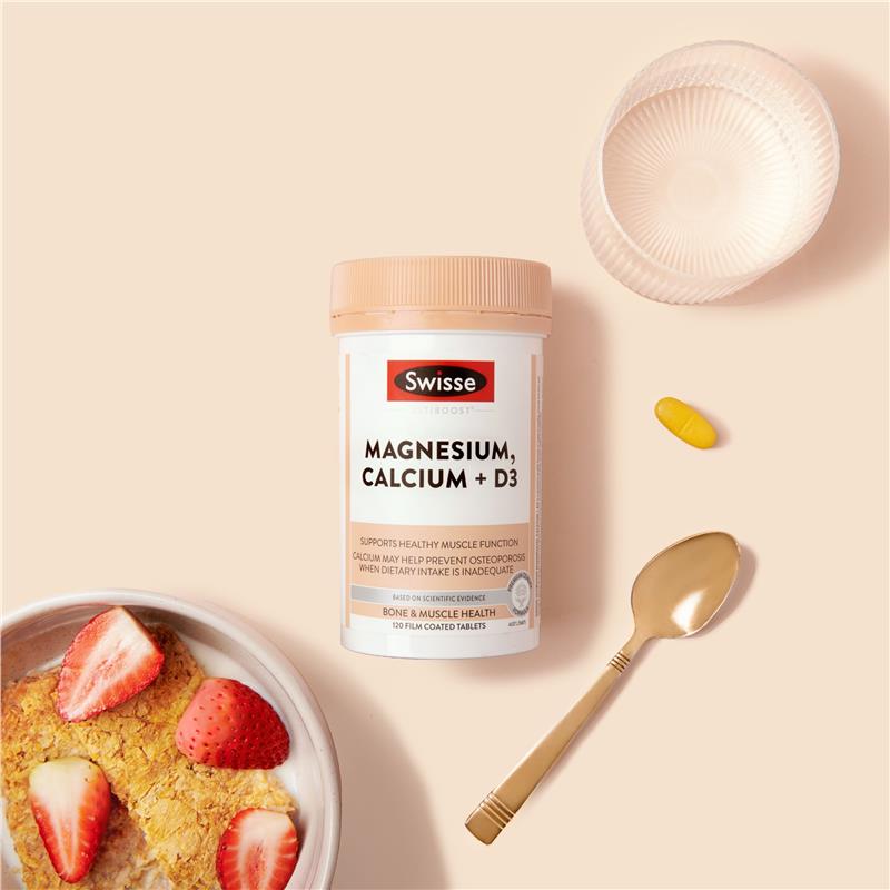 Swisse Ultiboost Magnesium Calcium + Vitamin D 120 Viên