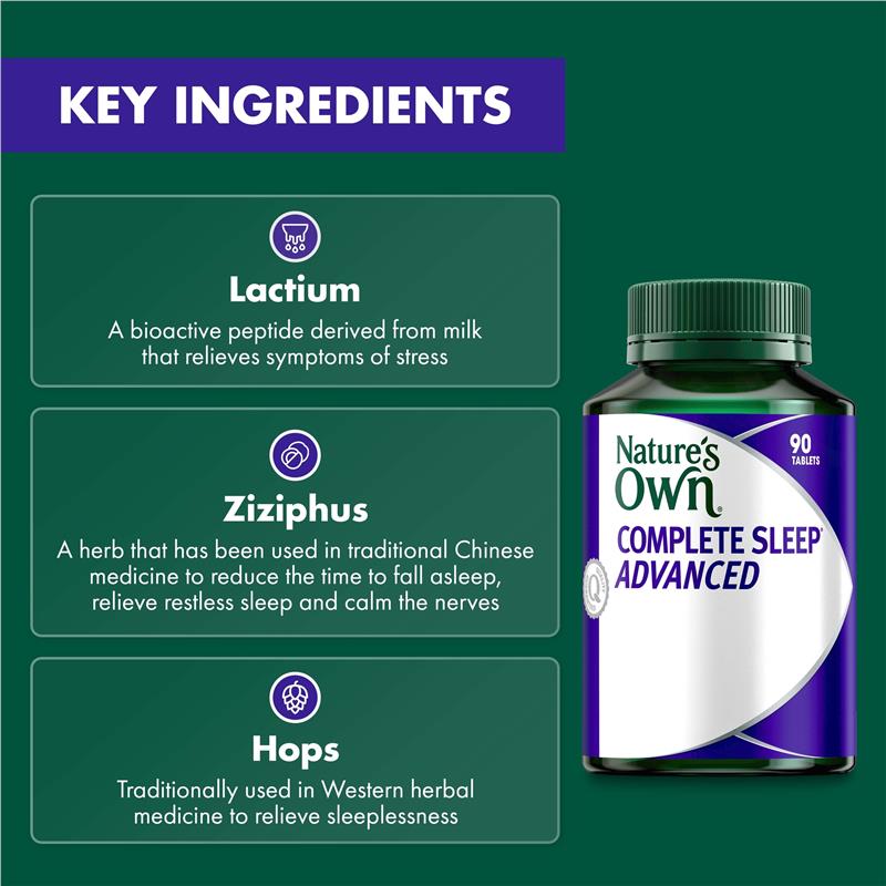 Nature's Own Complete Sleep Advance 90 Viên Kích thước độc quyền