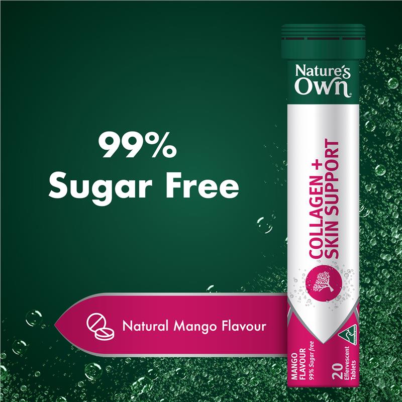 Viên sủi Nature's Own Collagen + Skin Support 20 viên