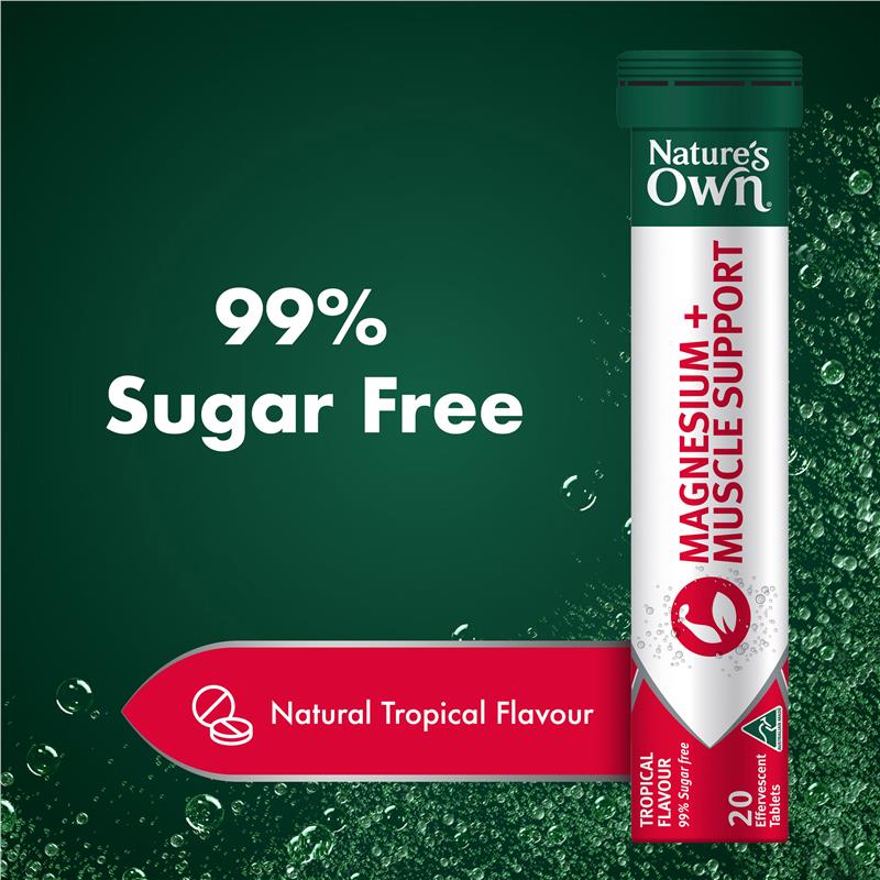 Viên sủi bổ sung Magiê + Hỗ trợ cơ bắp Nature's Own 20 viên