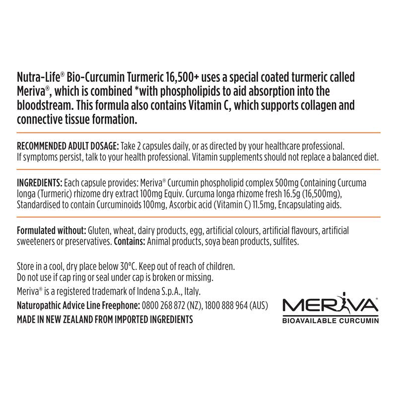Nutra-Life Bio-Curcumin 16500+ 90 Capsules Exclusive Size
