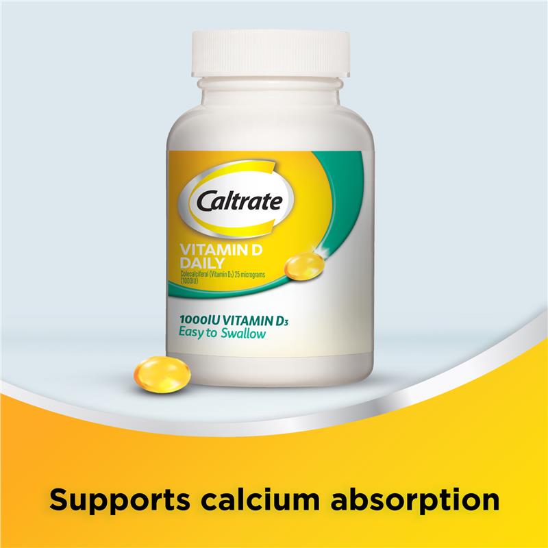 Caltrate Vitamin D 1000iu 300 Viên nang Kích thước độc quyền