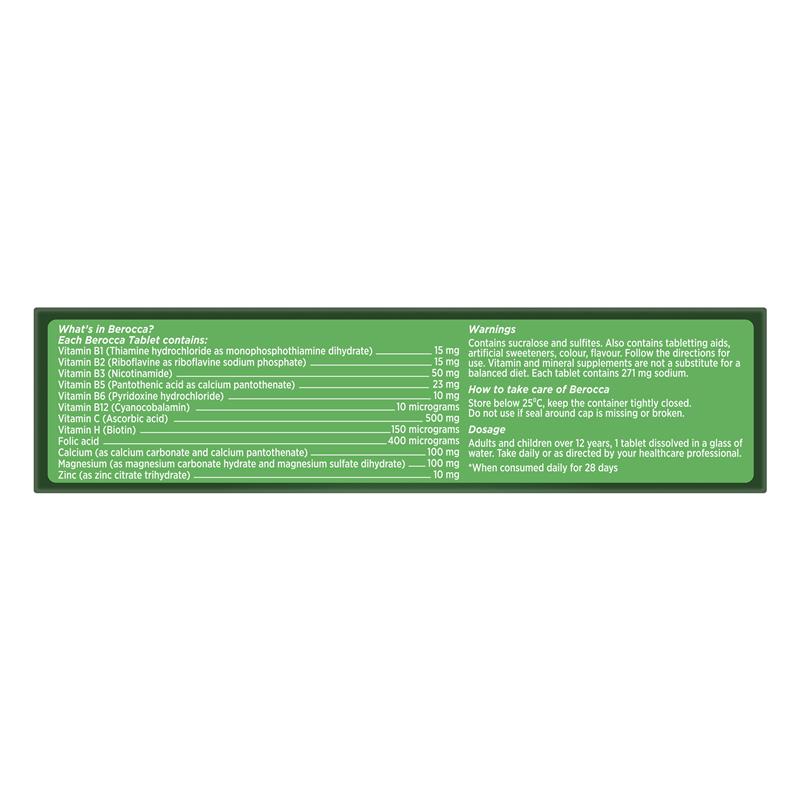 Berocca Performance Raspberry and Blackcurrant 60 Effervescent Tablets Exclusive Size