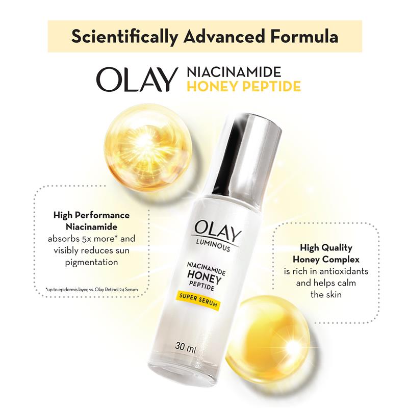Olay Luminous Niacinamide Honey Peptide Super Serum 30ml