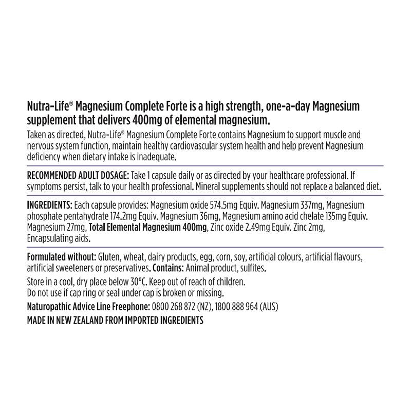 Nutra-Life Magnesium Complete Forte 100 Capsules
