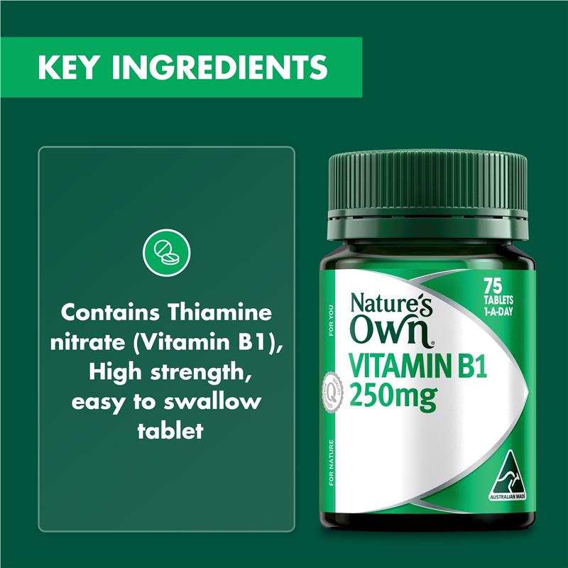Vitamin B1 cường độ cao của Nature's Own 250mg 75 viên