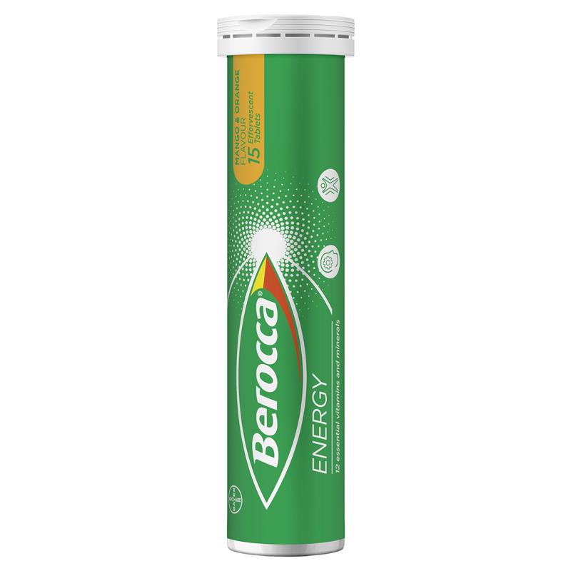 Berocca Energy 芒果橙味泡腾片 15 片