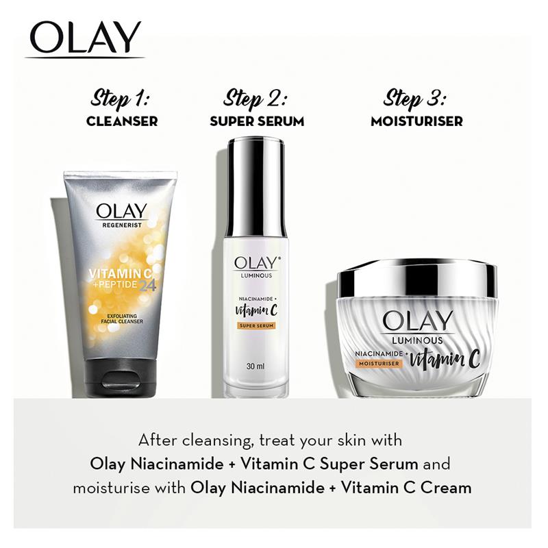 Sữa rửa mặt làm sáng da Olay Regenerist Vitamin C + Peptide 24 150ml